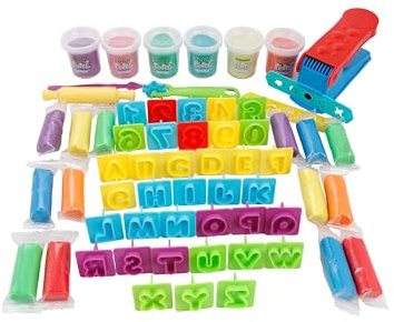 Crayola Silly Scents Mega Dough Activity Kit - Fidget Toys & Sensory Toys for Kids - 50+ Pieces Including Scented Dough, Alphabet & Number Cutters - Ideal Creative Play