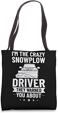 Snow Plow Tractor Machine Truck Shovel Driver Snowplough Tote Bag