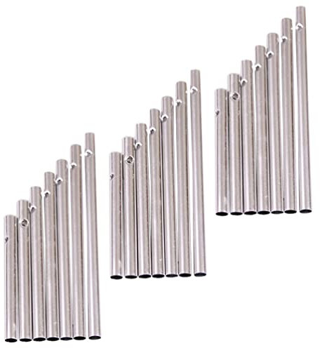 Yardwe 21stücke Aluminium Windspielröhren Windspielersatz Für Garten DIY Windspielzubehör Mit Hängenden Anhängern Aus Metallrohr Vorgebohrt Zur Einfachen Montage