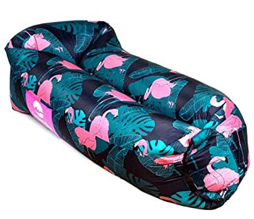 Gemütliche Campingmatratze Falten aufblasbares Sofa tragbares faules aufblasbares Sofa Außenluftkissen 180x70x52cm nach dem Füllen von Campingluftmatte Campingmatratze 160x180 ( Size : Flamingo prints