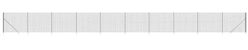 vidaXL Stängsel med markspett antracit 2,2x25 m, utomhusstängsel, nätstängsel med markspett, pvc-belagt stängsel, nätstängsel