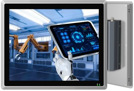 SunKol12,1 Industrie Panel PC lüfterloser IP65 Touchscreen All-in-One | Windows 10 Pro Embedded kapazitiver Touch Computer,Auto Power-on,I3-7100U,8GB RAM,128GB SSD,LAN,HDMI,USB,HMI,für Automation