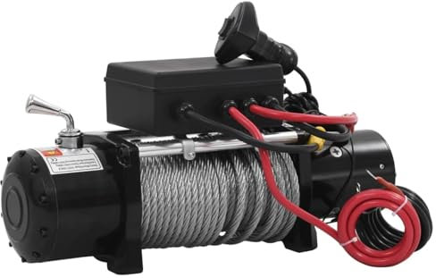 ADWOA Elektrische Seilwinde 12 V 5909 kg Elektrische Hebezeuge Laufkatze Mit Schiene HebebüHne