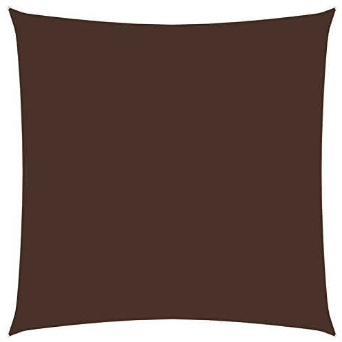 Iiaky Sonnensegel Oxford-Gewebe Garten Sonnenschutz Sonnensegel Terasse Quadratisch 4x4 m Braun