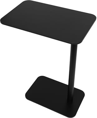 Trabaldo Beistelltisch JUT-Designed and Made in Italy-Gestell aus Metall und Platte aus schwarzem HPL-Höhe 61,5 cm/Tischplatte 50 x 32 cm (L x B)-Ideal für Zuhause oder Büro - Gewicht 10,2 kg-Schwarz