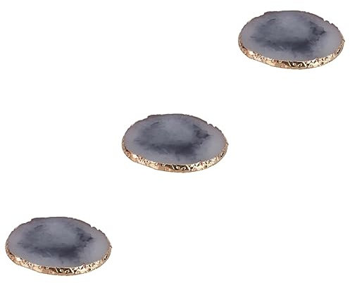 HOODANCOS 3 Stücke Farbe Nagel Mischpalette Harz Palette Runde Schüssel Form Schwarz Weiß Nail Art Lack Mischen Tablett