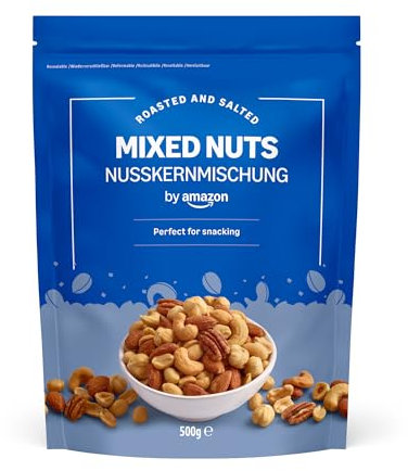by Amazon - Roasted and Salted Mixed Nuts 500g 1 pack
