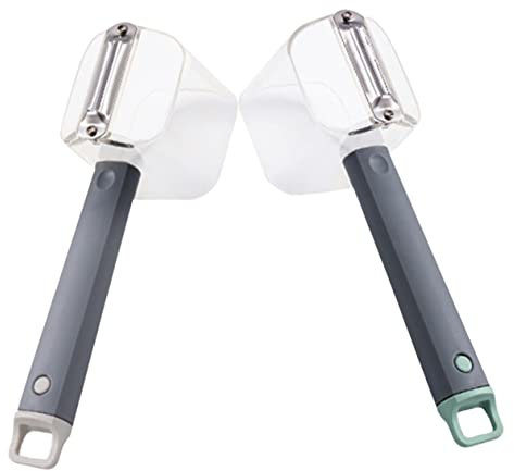 Ciieeo Éplucheur Portable Multifonction 2 Pièces en Acier Inoxydable