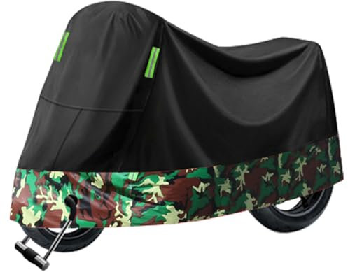 junjfawi Fundas Motos para Yamaha YZF- R6 YZFR6 YZF R6, Antipolvo Exterior Protector, Exterior Funda Protectora para Motocicleta Impermeable Anti UV Accesorios,F Black Camouflage