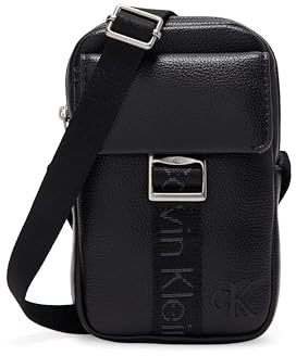 Calvin Klein Herr CARGO PHONE CROSSBODY LV04D1091G Crossover, svart (svart/öken taupe), en storlek, Svart (svart/ökenbrun), en storlek