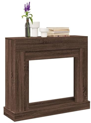 Juroupi Fireplace Surround Brown Oak 100x30x87.5 cm Engineered Wood,Fireplace Surrounding,Fireplace For Electric LED Flame