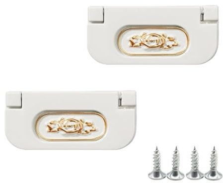 Balkontürgriff, Türgriff im europäischen Stil, 2er Set Türgriff Balkontür, Terassentürgriff und Fliegengittertüren, Terrassentür Griff incl. für Türen und Fenster,Schubladen,Schranktüren - Weiß