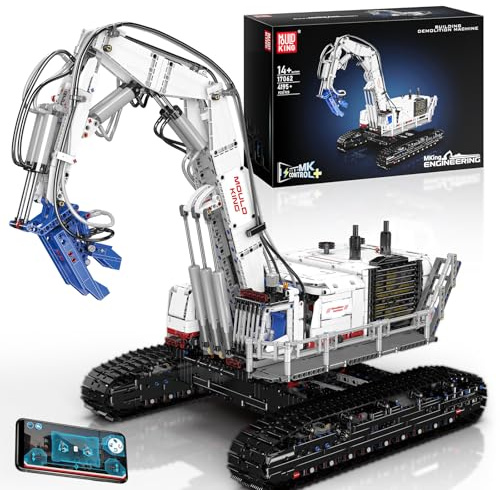 Mould King Abrissbagger Bauset, Konstruktions-Baukasten für Hochreacher-Modell mit Motor & APP-Steuerung, 4195 Teile STEM Spielzeug für Jungen ab 14 Jahren & Erwachsene, Technik-Bausatz (17062)