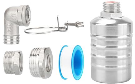Husoiuy Schwimmerventil Für Tanks | Automatische Wasserstandsregelung Aus Edelstahl Mit 1/2- Und 3/4-Anschluss Für Aquarien, Schwimmbäder Und Viehtränken