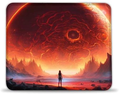 LLONGKT Mauspad Weltraum-Galaxie-Landschaft(20x24cm), Mausmatte, wasserdicht, mit Rutschfester Gummiunterseite, kompatibel mit Laser- und optischen Mäusen