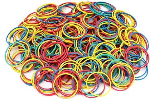 420 pièces élastiques en caoutchouc, 38mm anneaux en colorés, caoutchouc ménager multicolore, pour documents, bricolage, papier, aliments scellés