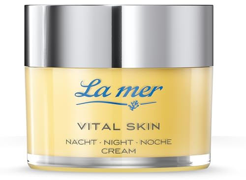 La mer Vital Skin Nachtcreme, gegen Pigment- & Altersflecken, ohne Parfum | Q10 schützt vor oxidativem Stress; Braunalgen-Extrakt stimuliert Kollagensynthese und Hautelastizität; Made in Germany