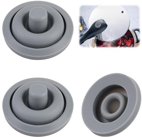 3 Pezzi Guarnizione Segnale di Cottura, 3,1×3,1×1,4cm Guarnizione | Indicatore di Cottura in Silicone Compatibile con Pentole a Pressione WMF Perfect & Perfect Plus, 2,5L 8,5L, Ø 18 cm e 22 cm