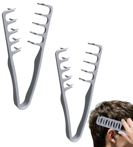 2 Pièces Peigne À Textures, Peigne À Dents Larges Outil Volumisant Les Racines, Peignes À Frange Couvrant Les Coutures, Outil Volumateur Pour Cheveux Bouclés, Frange, Coiffure