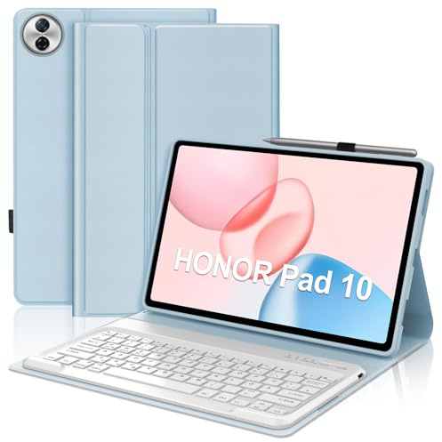Occtingkind Funda con Teclado para Honor Pad 10 2025 12.1 Pulgadas | [Español] Magnético Magnéticamente Bluetooth Teclado con Funda Delgada para Tablet Honor Pad 10 2025 12.1, Azul