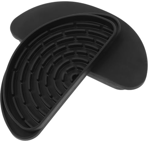 Healvian Water Leaks 2pcs to Refrigerator Catcher Drip Tray Silicone Prevent Black, Easy Clean and Practical Organise Fridge Your Kitchen