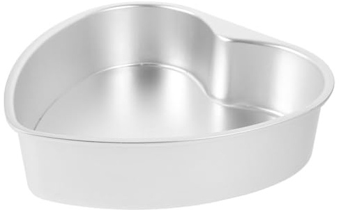 Beavorty Molde para Tartas en Forma de Corazón Pequeño 10 CM, Base Extraíble, Antiadherente, Aleación de Aluminio, Apto para Hornear Postres y Bizcochos en Cocina