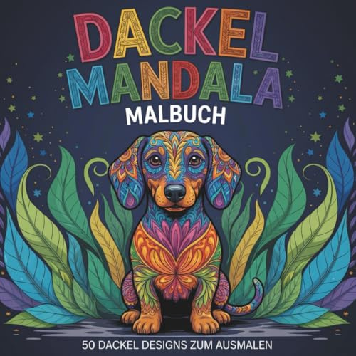 Dackel Mandala Malbuch: 50 entspannende Dackel Mandalas für Dackel-Liebhaber - Hunde Malbuch