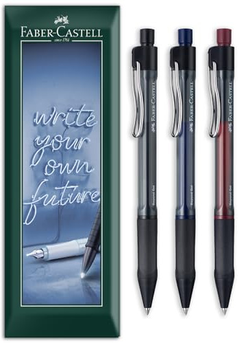 Faber-Castell Beyond - Bolígrafo de gel | Bolígrafos retráctiles de tinta de gel fina con agarre suave | Ancho de línea de 0.4 mm | Escritura para la oficina y el día a día (Mezclado)
