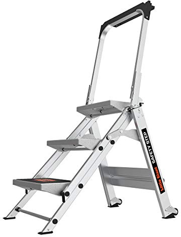 Little Giant Ladder Systems 10310BA Safety Step Stepladder with Handrail, 3-Step