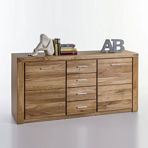 moebelstore24 Sideboard Taber in Wildeiche geölt Teilmassiv