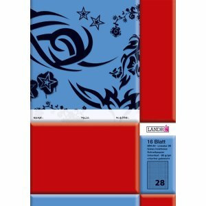 10 x Landre Schulheft A4 16 Blatt 80 g/qm Lineatur 28 (kariert mit Doppelrand)