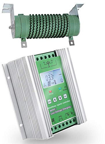 SolaMr 1000W MPPT Solarladeregler 12V/24V Wind Energy Solar Hybrid Laderegler mit LCD Display - Wind: 600W + Solar: 400W