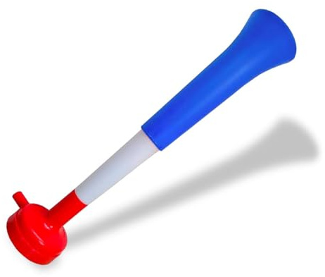 FUN FAN LINE - Pack 3 Trompettes Vuvuzela à Trois Corps | Klaxon Compact et Démontable pour Football, Fêtes et Événements Sportifs | 98 DB Animation Enfants et Adultes Facile à Transporter (France)