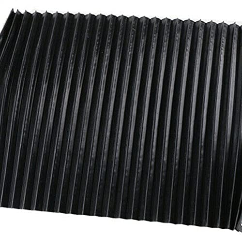 CNC-Maschinenschutz, Staubtuch, Fräsmaschine, flexibel, schützend, flach, Akkordeon-Faltenbalg-Abdeckung, Werkzeug, Schwarz (190 mm)