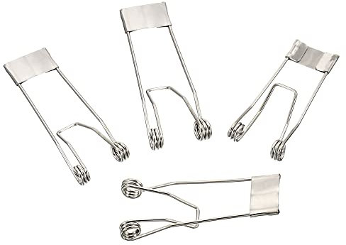 PATIKIL 52x19mm Empotrada Luz Resorte Clips, 10 Paquete Emisores Diodos Empotrado Iluminación Accesorios Seguridad Abrazaderas para Techo Lámpara