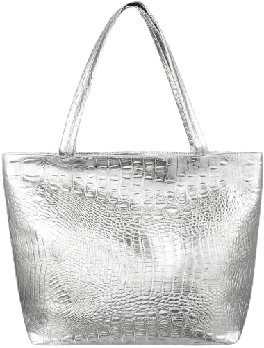 HAPINARY Damen Shopper Große Kapazität Handtasche Mit Kroko Muster Aus Pu-Leder Für Schule Arbeit Alltag Und Reise Vielseitige Schultertasche