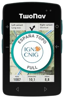 TwoNav ROC + Karte Spanien Topo, komplett, GPS mit Display 6,9 cm (2,7 Zoll), für MTB, Radfahren, Gravel oder Bikepacking mit Karten im Lieferumfang enthalten, Türkis