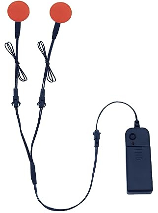 YnGia 2 Stück 30 mm leuchtende LED-Augen, EL-Panel-Licht, Elektrolumineszenz-El-Blatt-Panel-Licht, rund, DIY-zuschneidbare Hintergrundbeleuchtung, Neonblatt für Cosplay, Party, Maske, Augen,