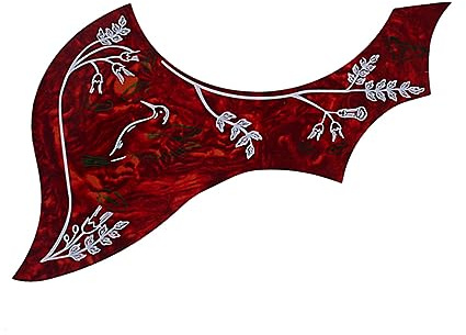 ibasenice Bird Wing Guard for Acoustic Guitar Self-adhesive Pick Guard Sticker in Material Wing Shaped Guitar Pickguard for Decoration Style