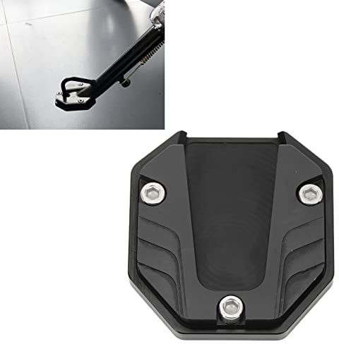 EIMSOAH Motorcycle Side Stand Pad Kickstand Pad for Motorcycles Aluminum Alloy Black High Strength