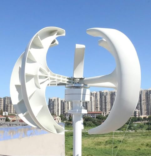 Generador De Viento De 400W 600W 800W 1000W 1200W 12V 24V Turbina Eólica Linterna Doméstica Controlador De Generador De Viento Vertical Turbina Eólica Rueda De Viento Turbina Eólica 5 Aspas,24V-1000W