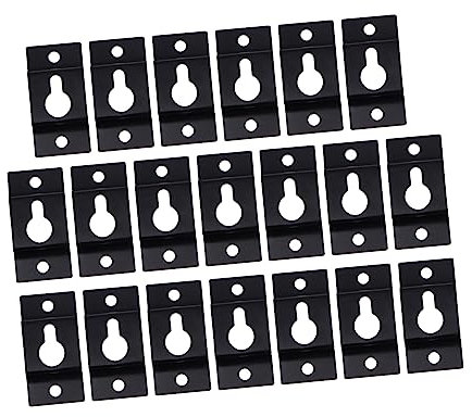 WATIIFUFU 20pezzi Ganci Staffe in Ferro Per Altoparlanti Da Muro Portaspeaker Pesanti Anti-ruggine Supporti Chiave Per Cornici Telaio Mensole e Poster