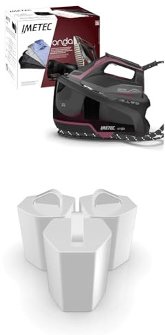 Imetec Onda P2, Centro de planchado - Suela Exclusiva a Ondas Patentada, 2400 W, golpe de Vapor 300 g+ Imetec Zerocalc KF1 100 - Kit de 3 filtros antical