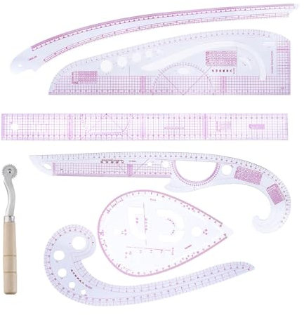 Kurvenform-Gradierlineal-Set – Kurven-Nählineal-Set | 7-teiliges Schneiderlineal-Set | Französisches Kurvenlineal-Set Zum Schneidern | Quiltlineale | Multifunktionales Nähset | Das Nötigste Für Nählie