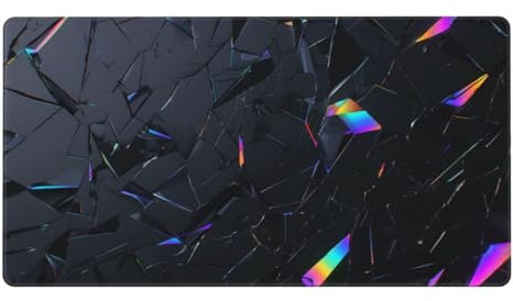 Gaming Mauspad XXL,800 x 300 x 3mm Mousepad Verlängertes Groß Mauspad Schreibtischauflage,Genähte Kanten rutschfeste Gummibasis,Verbessert Präzision Geschwindigkeit Home Office Schwarze Farbe L-2281