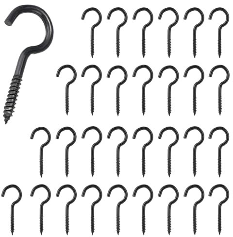 Lanovuto 30 Pezzi Ganci a Vite, Ganci da Soffitto, Ganci Avvitabili in Metallo per Appendere Gabbie per Uccelli, Campane, Lanterne, Tazze