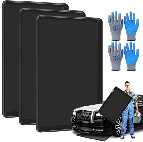 3Pcs Extra Large Car Drip Trays 90 x 60 x 4cm Oil Drip Pan Drain Tray | Giant Plastic Oil and Coolant Drip Tray for Under Car Oil Change Catch Pan Spill Tray for Garden Muddy Boots & Pet Care