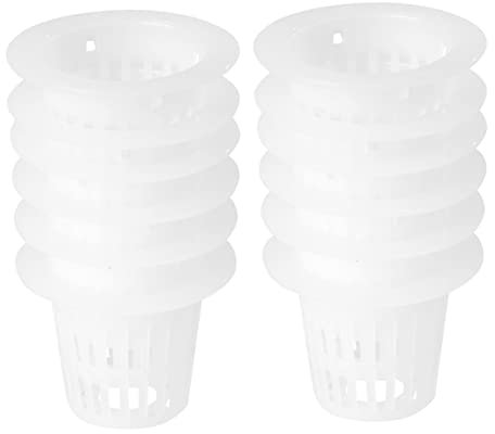 ibasenice 50pcs Soilless Culture Net Pots Durable White Mesh Baskets for Hydroponics Aquaponics and Orchids Efficient Plant Growth with Aeration