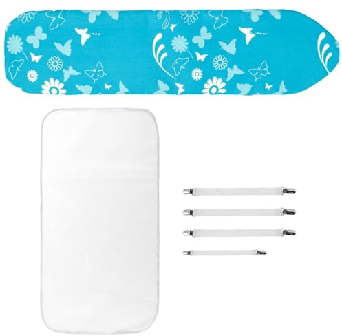 YGMNQAL Housse Plancha Housse de Table à Repasser Housse et Coussin Pratiques for Table à Repasser avec Bord élastique Housse de Protection réglable et Lavable for Table à Repasser