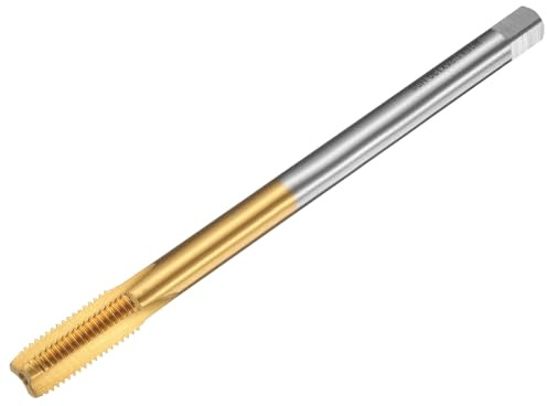 sourcing map Metric Thread Tap M10 x 1.25 H2 130mm Straight Flute Screw Thread Milling Machine Taps Threading Tapping Repair Tool